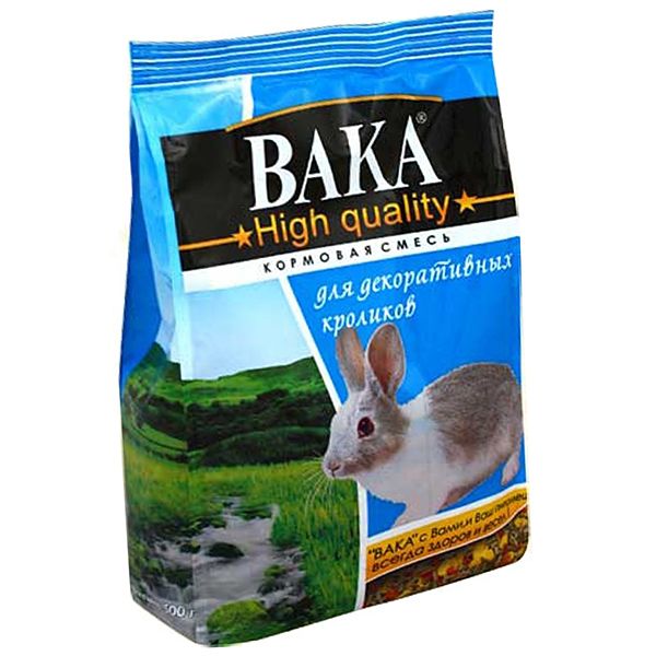 Вака High Quality кормовая смесь для декоративных кроликов 500 г 1