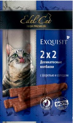 Колбаски мини Edel Cat Форель/Солод для кошек 8г  1