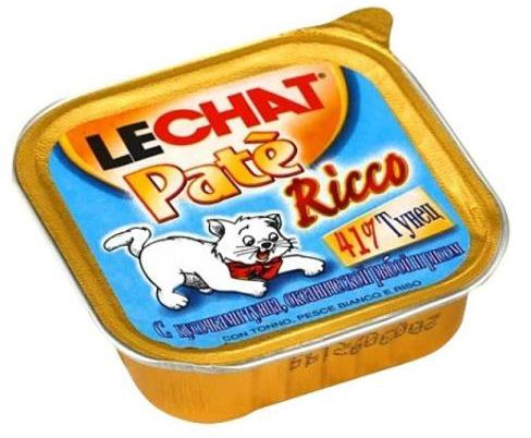 Lechat Океан рыба/Тунец/Рис лам для кошек 100 гр 1