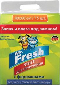 Пеленки Mr.Fresh Start гелевые для животных 40*60 см 15 шт 1