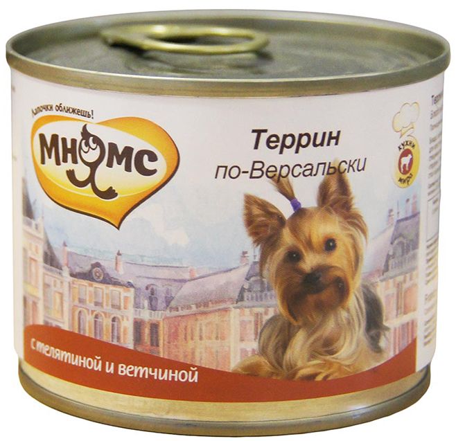 Мнямс Телятина/Ветчина консервы для собак 200 г 1