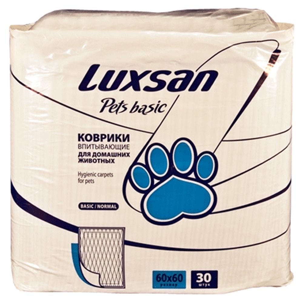 Пеленки Luxsan Pets basic для животных 60*60см 30 шт (цена за 1 шт) 1