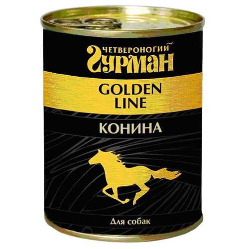 Четвероногий Гурман Golden Конина конс для собак 340 г 1