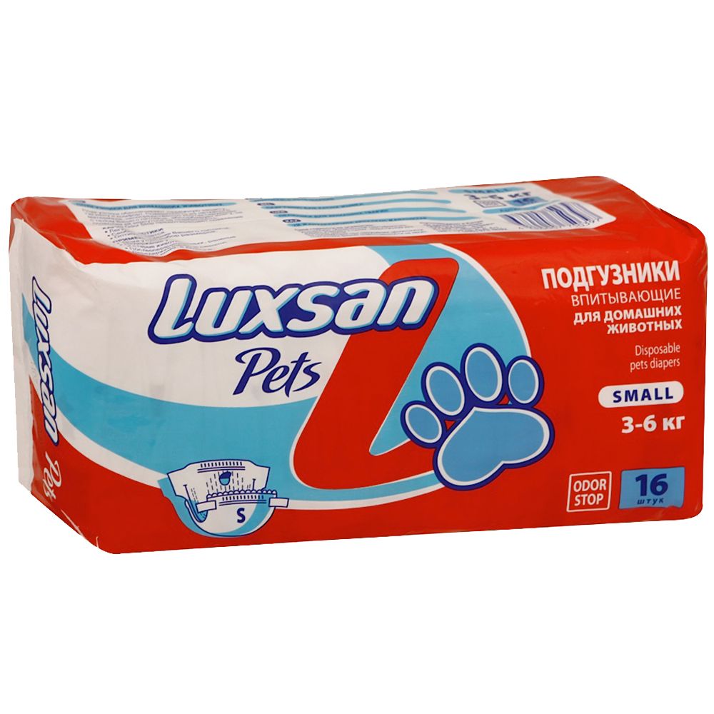 Подгузники Luxsan Pets S 3-6 кг для животных 16 шт 1