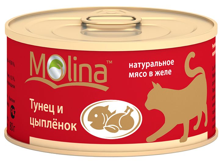 Molina Тунец/Цыпленок конс для кошек 80 г 1