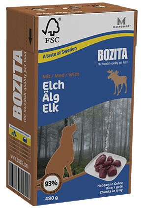 Bozita Мясо Лося кусочки в желе тетрапак для собак 480 г 1