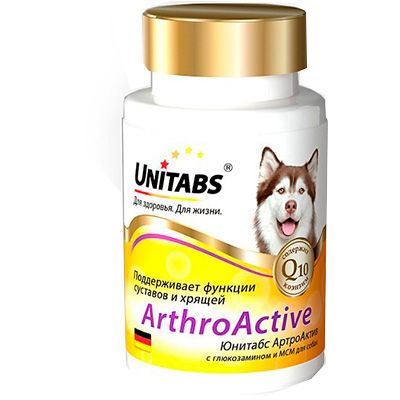 Unitabs Arthro Active при Болезнях Суставов и Хрящей для собак 100 шт 1