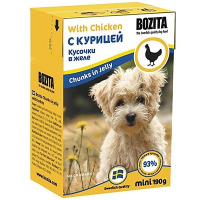 Bozita Курица кусочки в желе тетрапак д/щенков 480 г 1