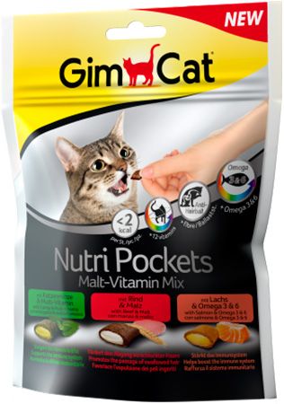 Подушечки GimCat Nutri Pockets Malt - Vitamin Mix для кошек 150 г 1