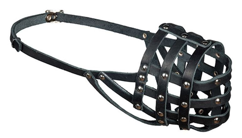 Намордник Каскад кожаный №4 для собак 24*53 см