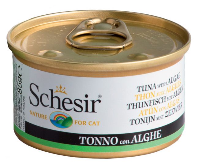Schesir Тунец/водоросли в желе конс для кошек 85 г 1