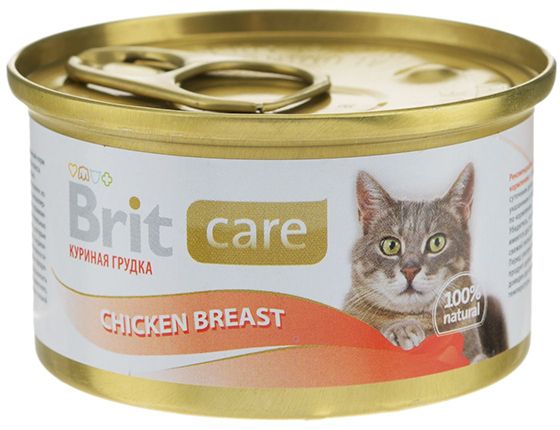 Brit Care Куриная грудка консервы для кошек 80 г 1