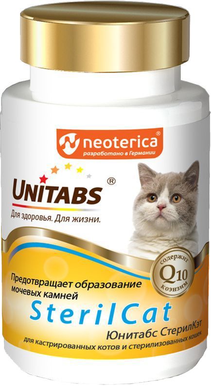 Unitabs Steril Cat витаминно-минеральный комплекс для кошек 120 шт - купить  в Новосибирске по цене от 606 рублей в интернет-магазине Мокрый Нос с  доставкой