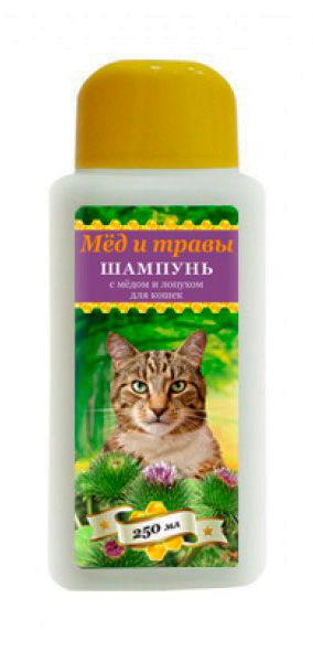Шампунь Пчелодар Мед и лопух для кошек 250 мл 1