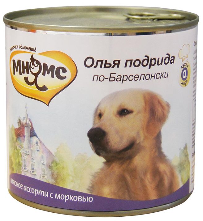 Мнямс Мясное ассорти/Морковь конс для собак 600 г 1
