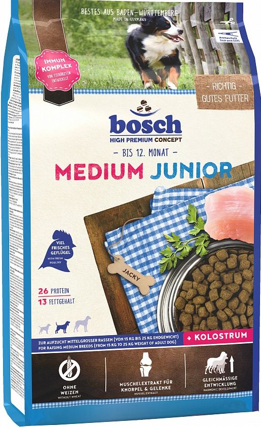 Bosch Junior Medium Домашняя птица для щенков 1
