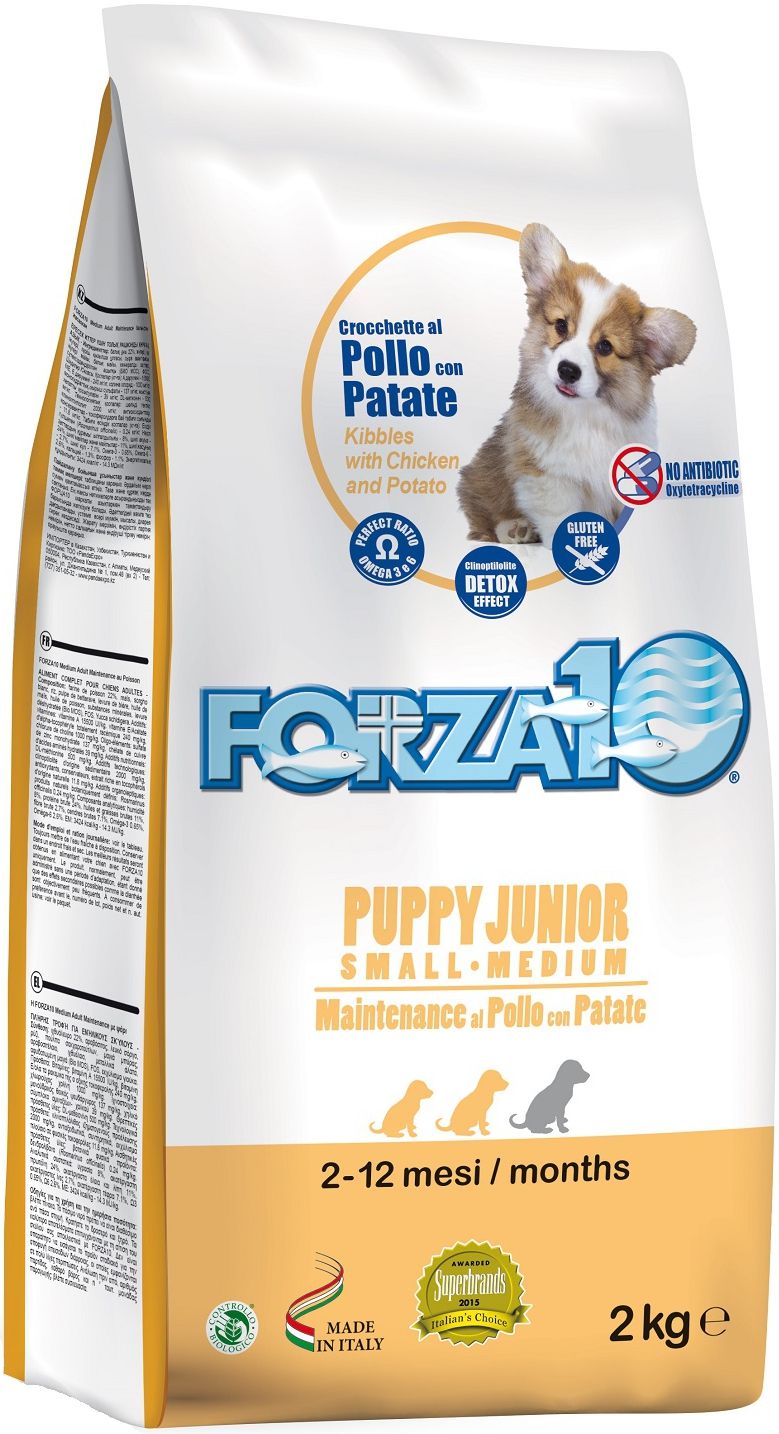 Forza10 Maintenance Puppy Junior Small/Medium Курица/картоф для щенков 2 кг 1
