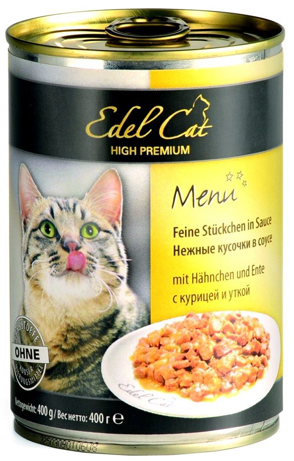 Edel Cat Курица/утка консервы для кошек 400 г 1