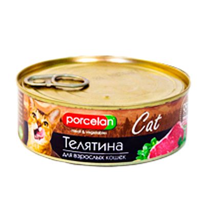 Porcelan Телятина конс для кошек 250 г ( 95% мясо) 1