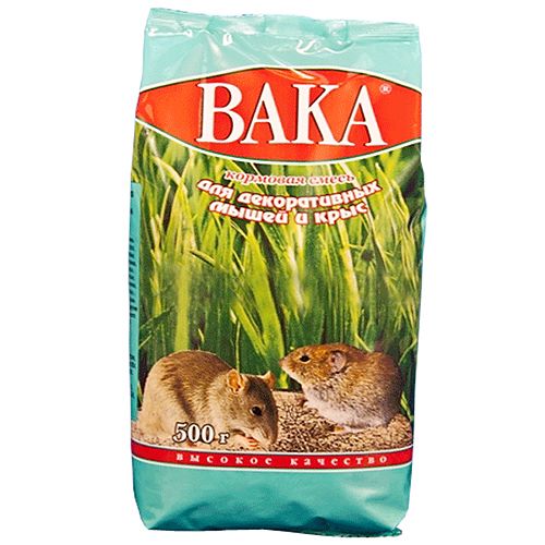 Вака ВК корм для крыс и мышей декоративных пакет 500 г 1