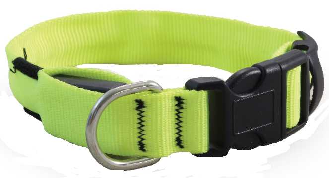 Ошейник Triol светодиодный неоновый желтый S для животных 2*23-31 см