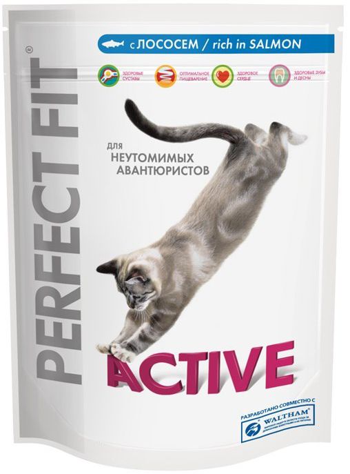 Perfect Fit Active Лосось для кошек 650 г 1