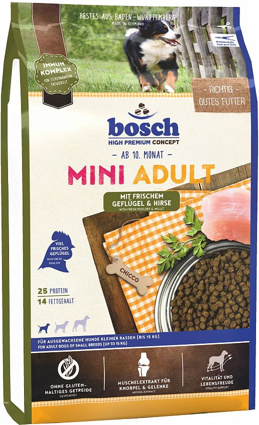 Bosch Mini Adult Птица/просо для собак 1