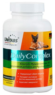 Unitabs Daily Complex корм добавка д/крупн соб 100 шт 1