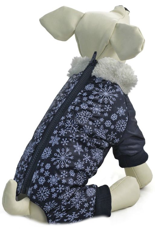 Комбинезон зимний TRIOL "Снежинка" синий для собак 40см XL унисекс 1
