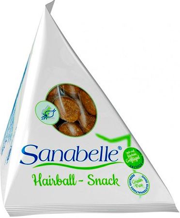 Подушечки Sanabelle Hairball Snack для вывода шерсти для кошек 20 г 1