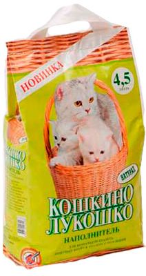 Наполнитель Кошкино Лукошко древесный Натурал для кошек 4,5 л 1