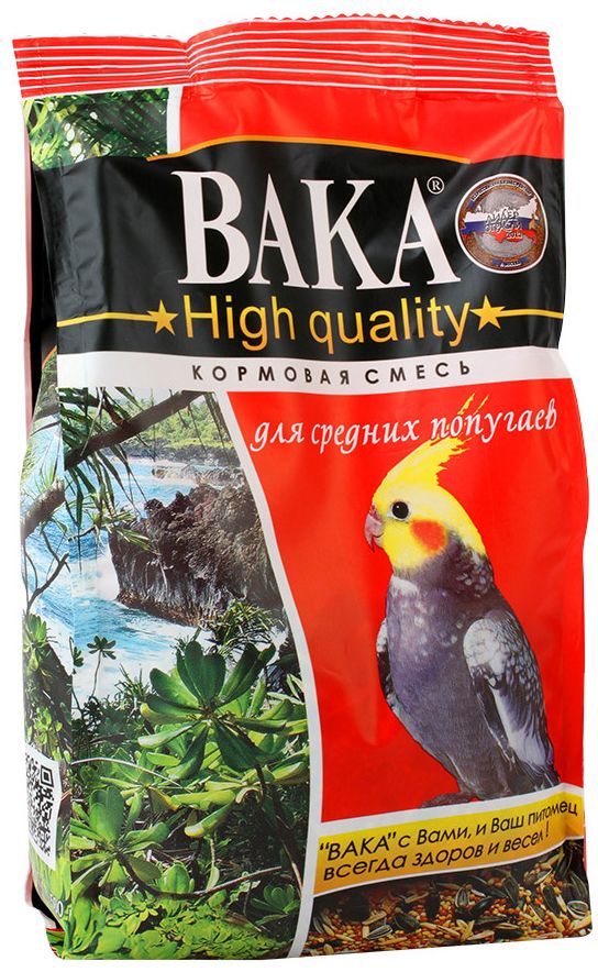 Вака High quality корм смесь для средних попугаев 500 г 1